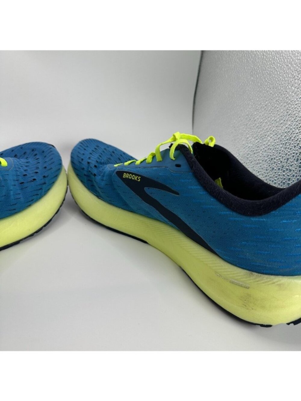 Brooks Hyperion Tempo Shoes Mens Size 9.5 Blue Yellow Running Cushioned - Picture 10 of 13